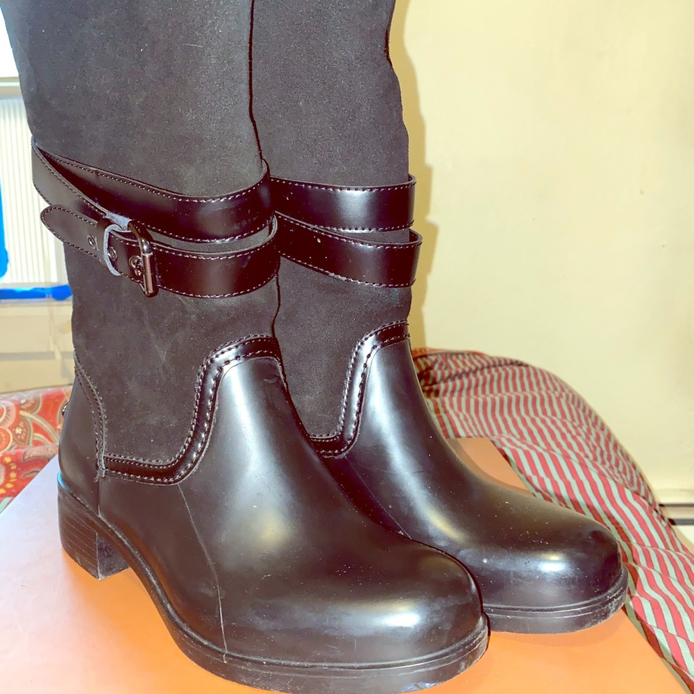 Zena rubber sole/ split suede